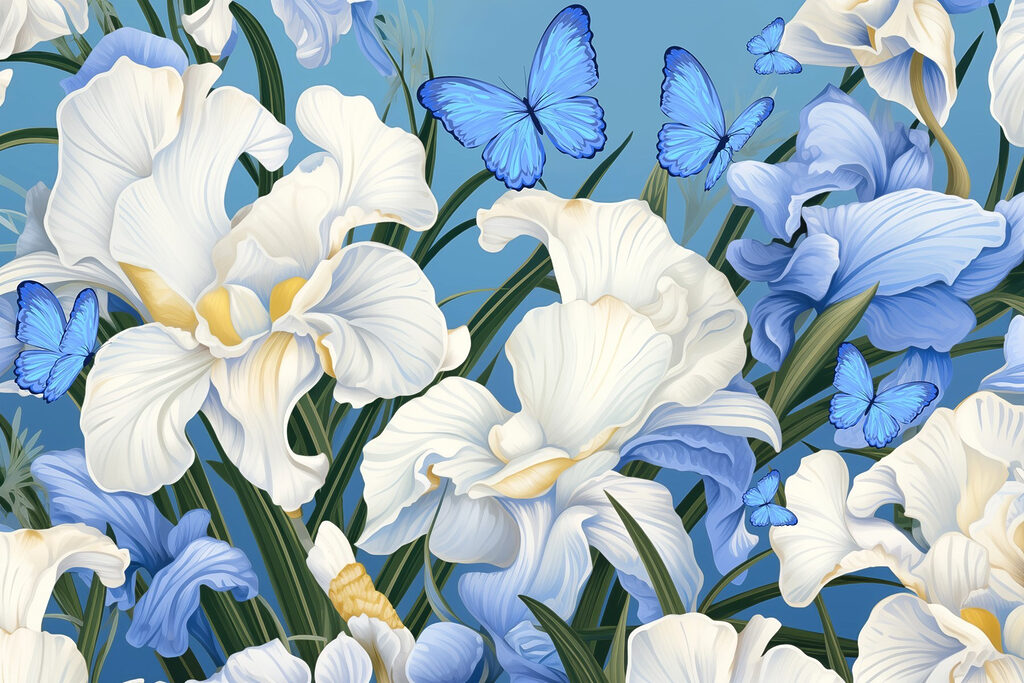 Beautiful blooms and vibrant butterflies. Beautiful blooms and vibrant butterflies.