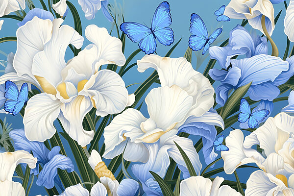 Beautiful blooms and vibrant butterflies. Beautiful blooms and vibrant butterflies.