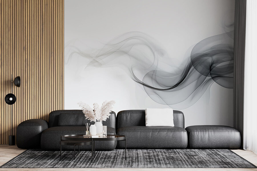 Black and white smoke