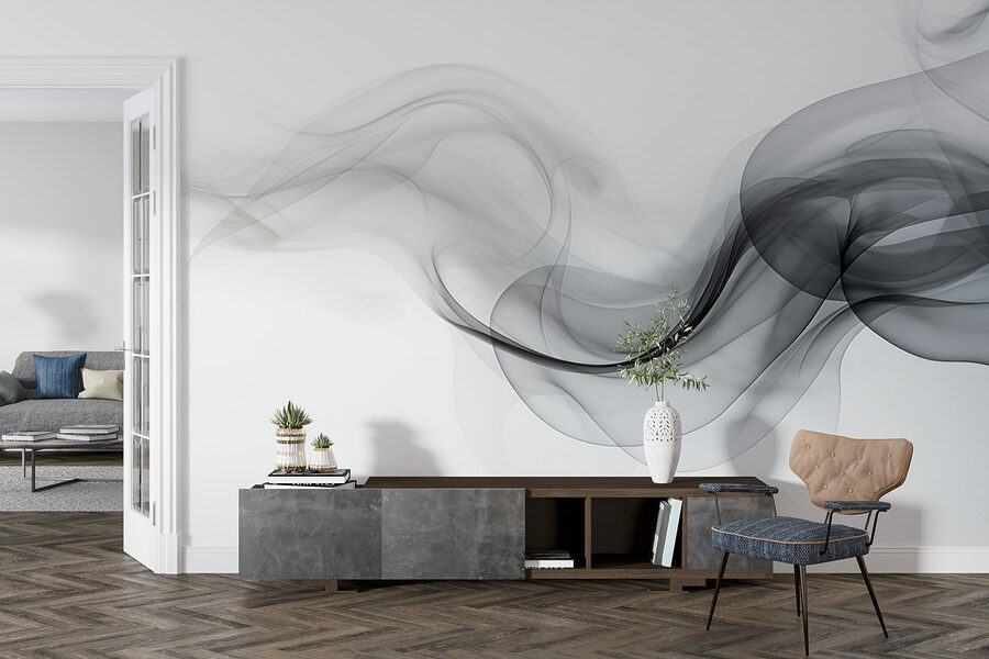 Black and white smoke