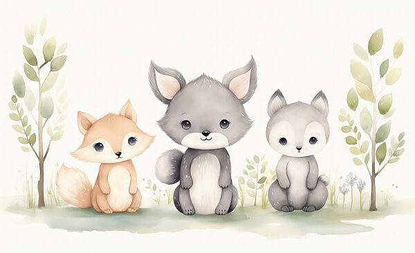 Group of animals sitting on grass Group of animals sitting on grass