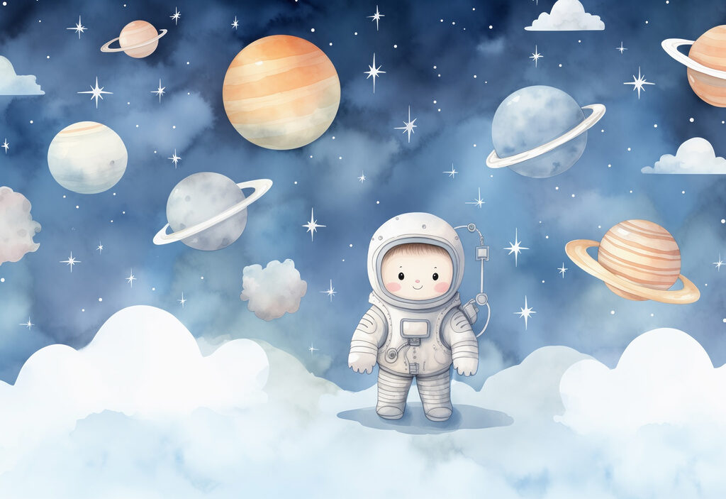 Cartoon of a child in space w08843p 1024x703 - Cartoon of a child in space