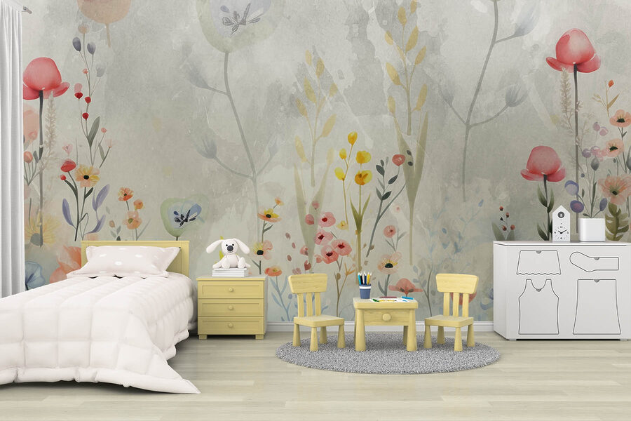 Painting of flowers and plants