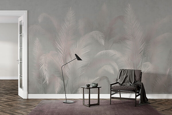 Soft palms in a muted background Soft palms in a muted background