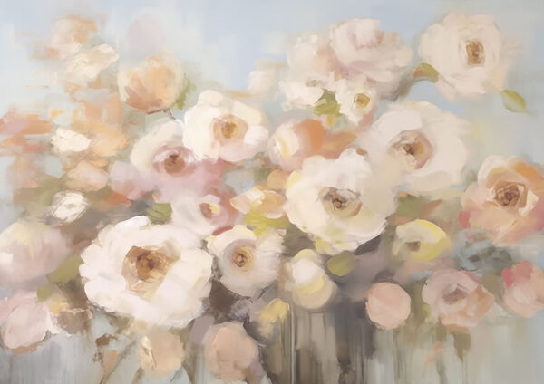 Painting of flowers in a vase Painting of flowers in a vase