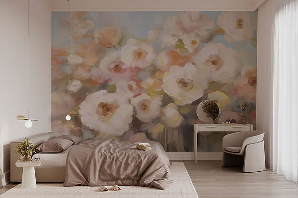 Painting of flowers in a vase Painting of flowers in a vase