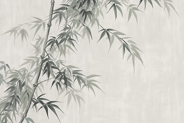 Bamboo with leaves on it Bamboo with leaves on it