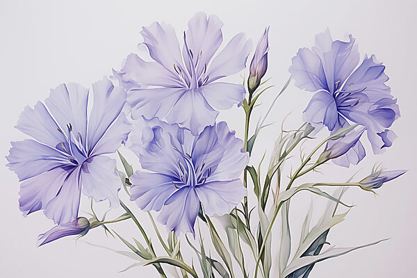 Painting of purple flowers Painting of purple flowers