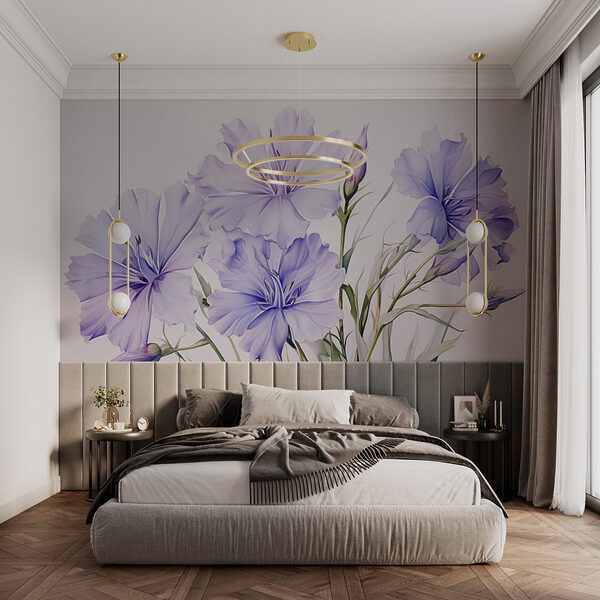 Painting of purple flowers Painting of purple flowers