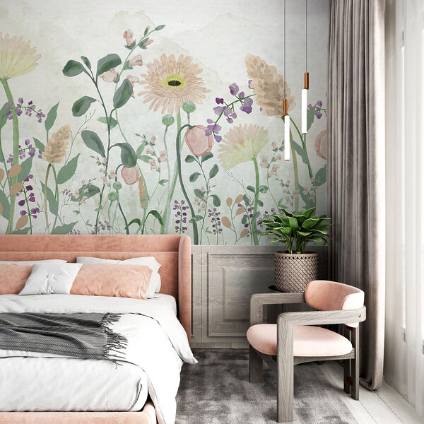 Painting of flowers and leaves Painting of flowers and leaves