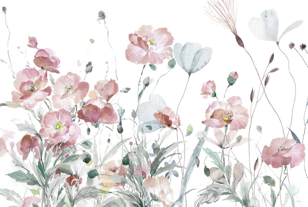 Painting of pink flowers Painting of pink flowers