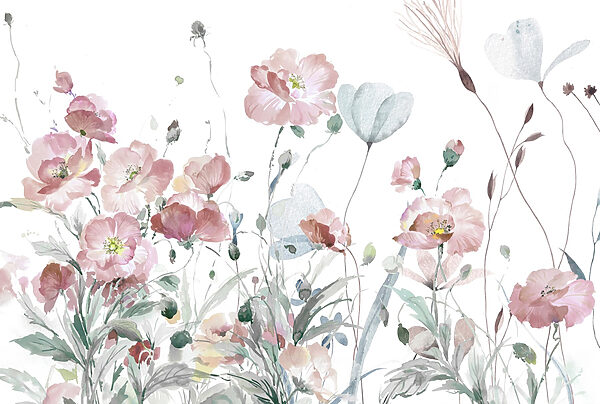Painting of pink flowers Painting of pink flowers