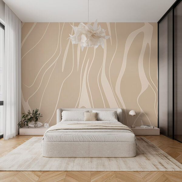 White lines on a tan surface White lines on a tan surface