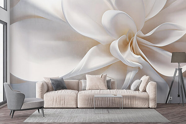 White fabric flower White fabric flower