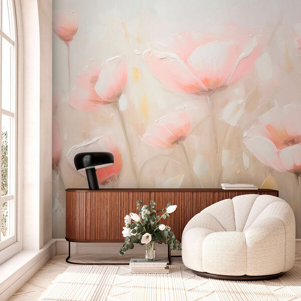 Painting of pink flowers Painting of pink flowers
