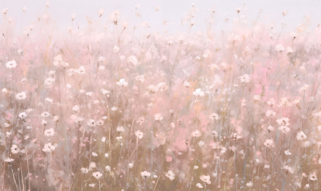 Field of pink flowers Field of pink flowers
