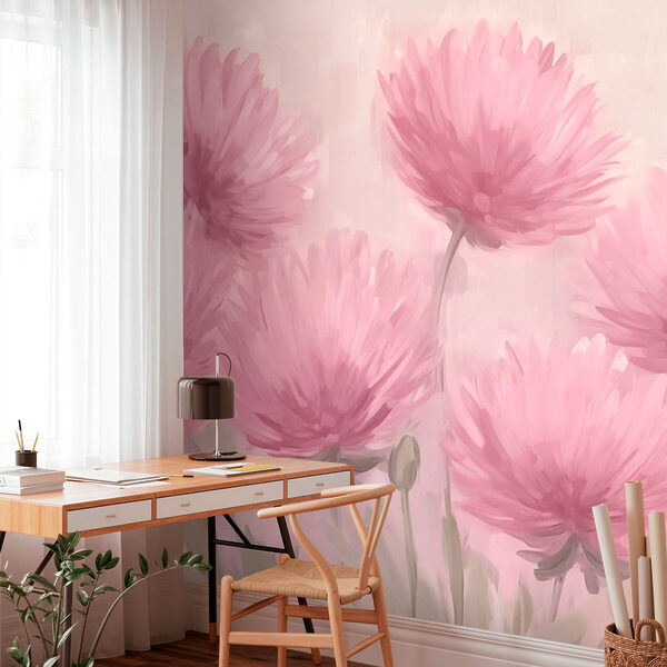 Painting of pink flowers Painting of pink flowers