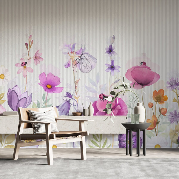Colorful blooms and lively insects. Colorful blooms and lively insects.