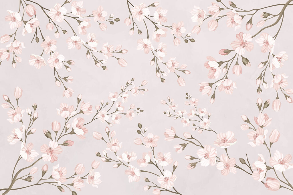 Pattern of flowers on a white background Pattern of flowers on a white background