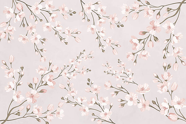 Pattern of flowers on a white background Pattern of flowers on a white background