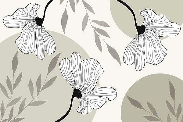 Botanical elegance in monochrome hues Botanical elegance in monochrome hues