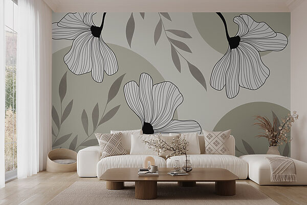 Botanical elegance in monochrome hues Botanical elegance in monochrome hues