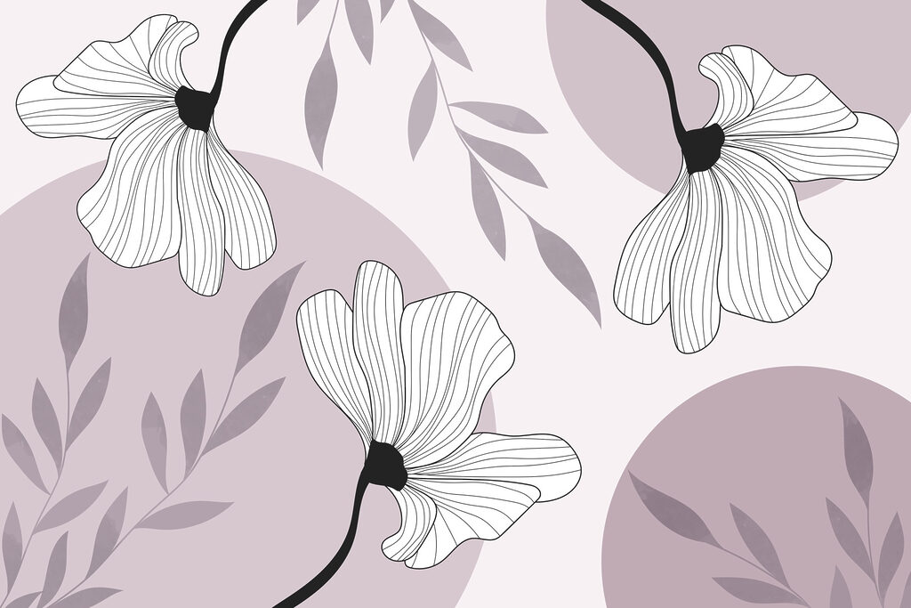 Delicate blooms in soft colors