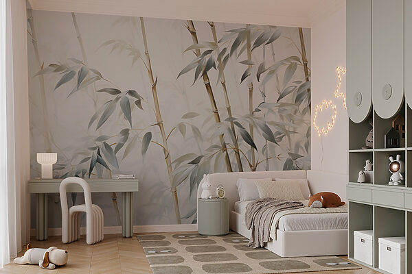 Bamboo in soft, serene tones Bamboo in soft, serene tones