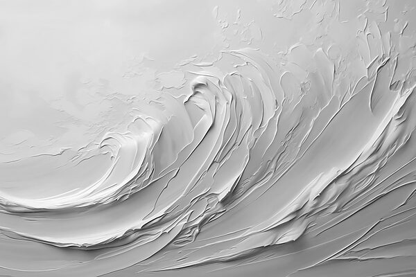 White wall with white waves White wall with white waves