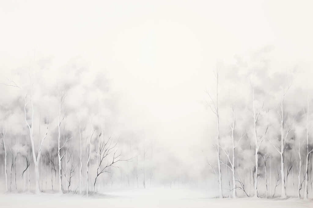 Group of trees in a snowy forest Group of trees in a snowy forest