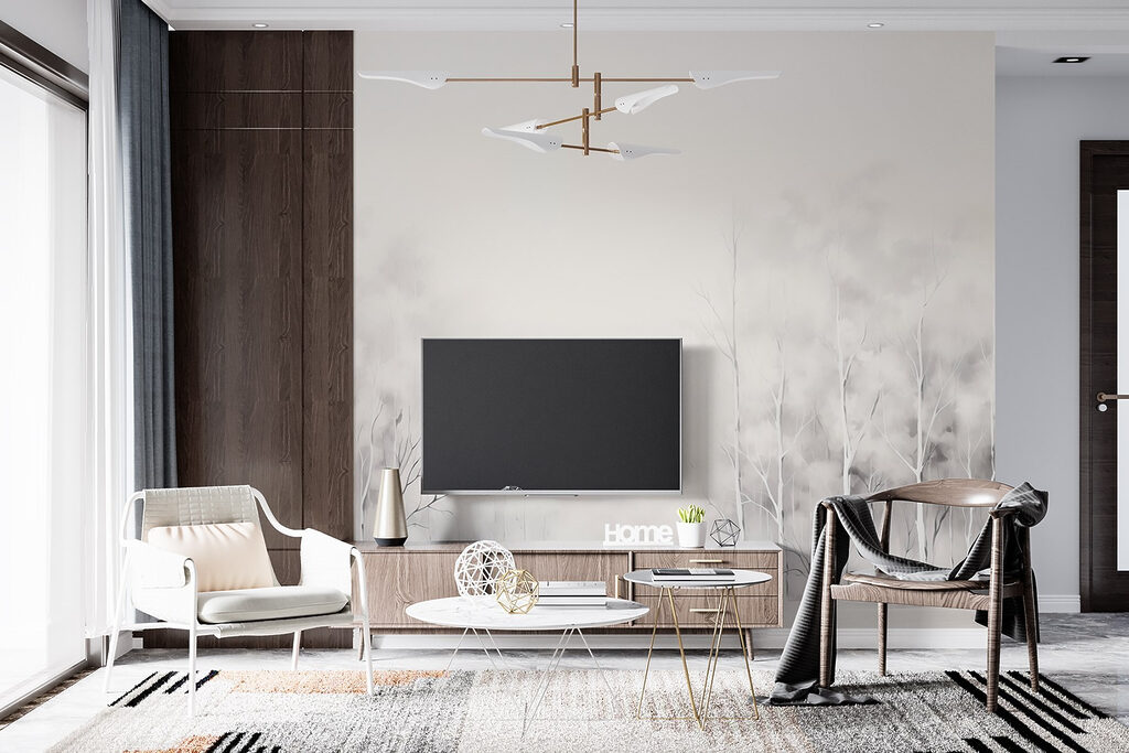 Group of trees in a snowy forest Group of trees in a snowy forest