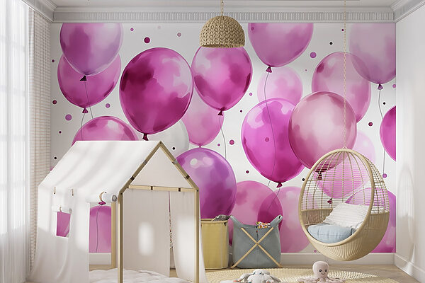 Group of purple and white balloons Group of purple and white balloons