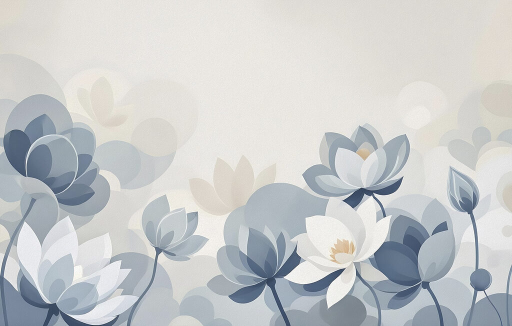 Serene blooms in soft hues Serene blooms in soft hues