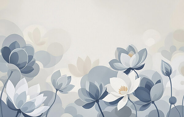 Serene blooms in soft hues Serene blooms in soft hues
