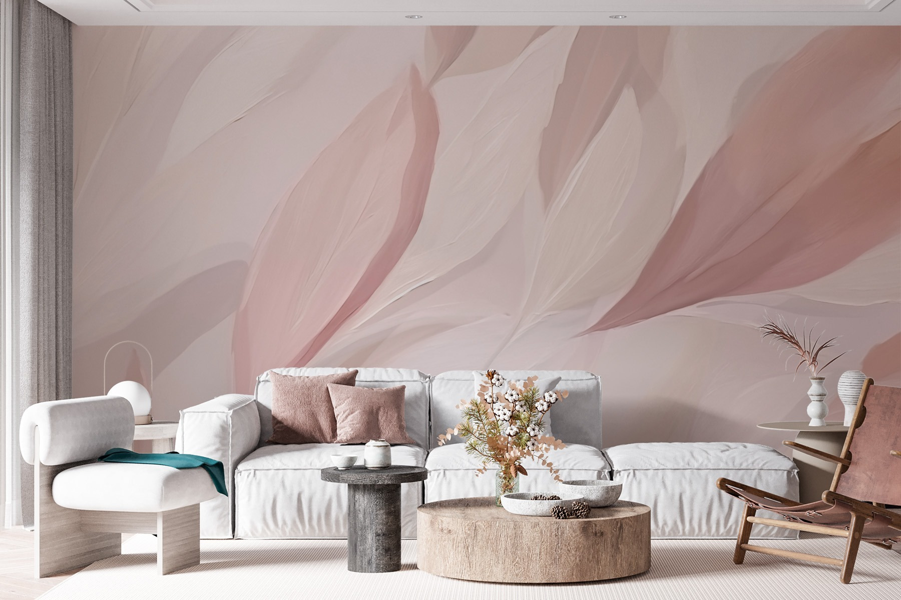 Soft hues in delicate layers.