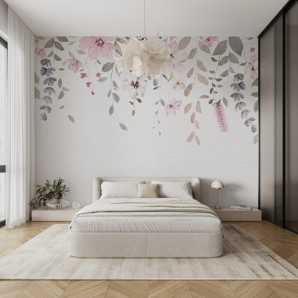 Delicate blooms and gentle greens