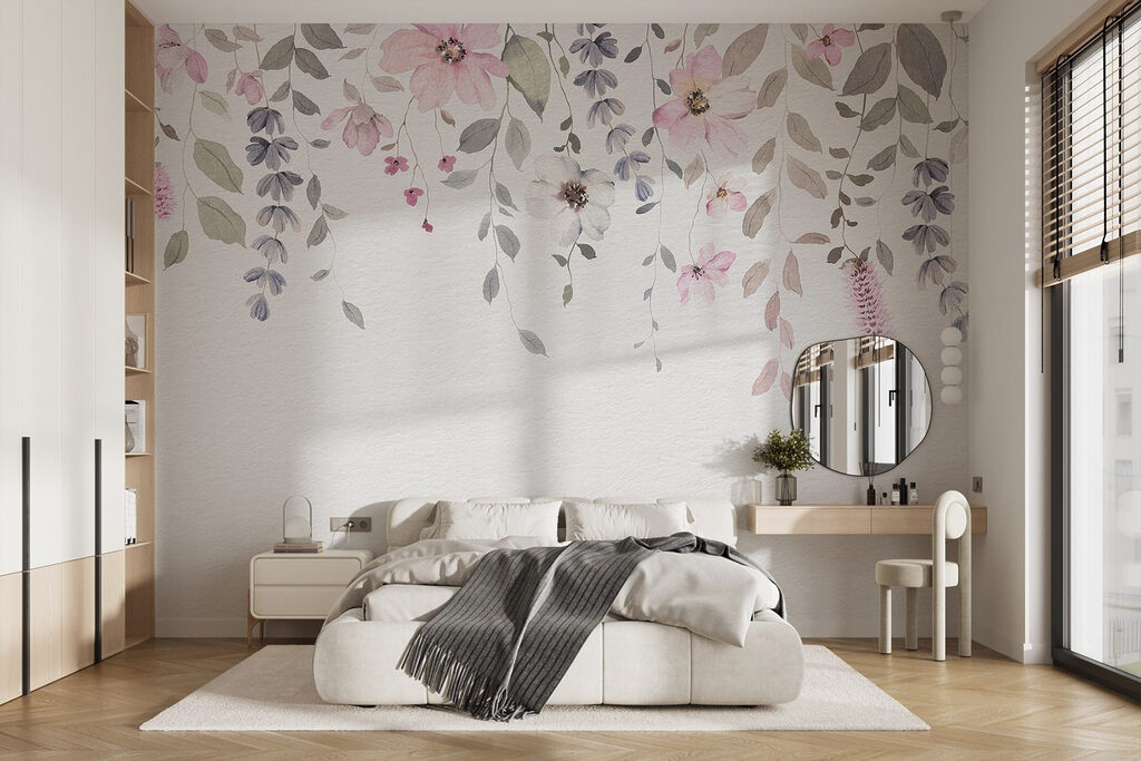 Delicate blooms and gentle greens
