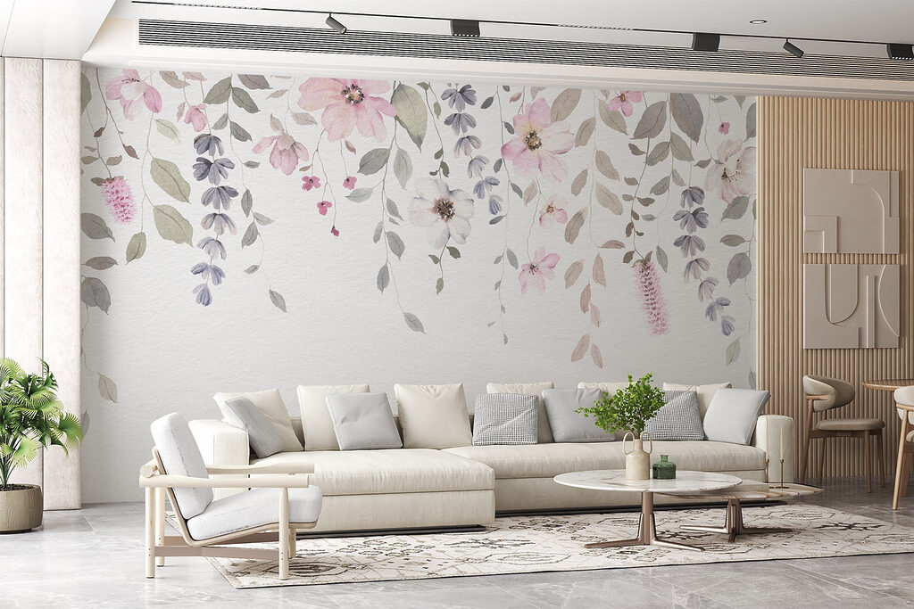 Delicate blooms and gentle greens