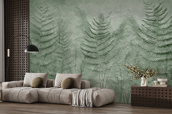 Fern fronds in a wall Fern fronds in a wall