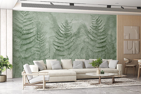 Fern fronds in a wall Fern fronds in a wall