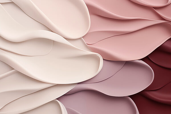 Group of pink and white wavy fabric Group of pink and white wavy fabric