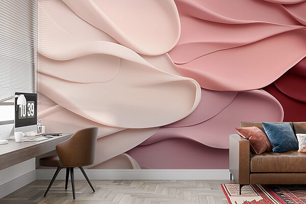 Group of pink and white wavy fabric Group of pink and white wavy fabric