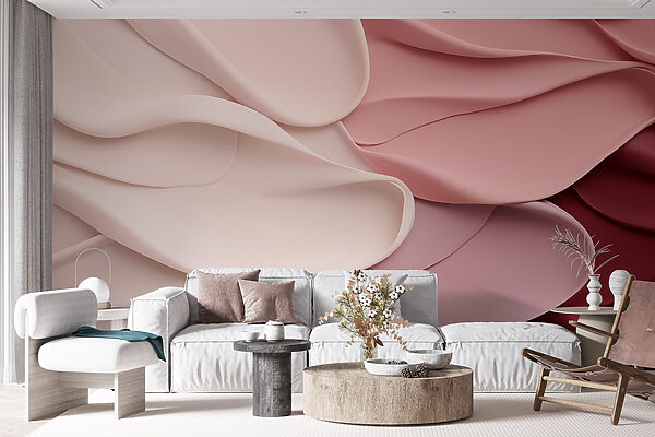 Group of pink and white wavy fabric Group of pink and white wavy fabric