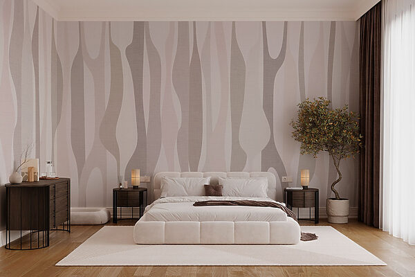 Wall murals Flowing lines in muted tones (SKU: w03283) Wall murals Wall murals Flowing lines in muted tones (SKU: w03283)