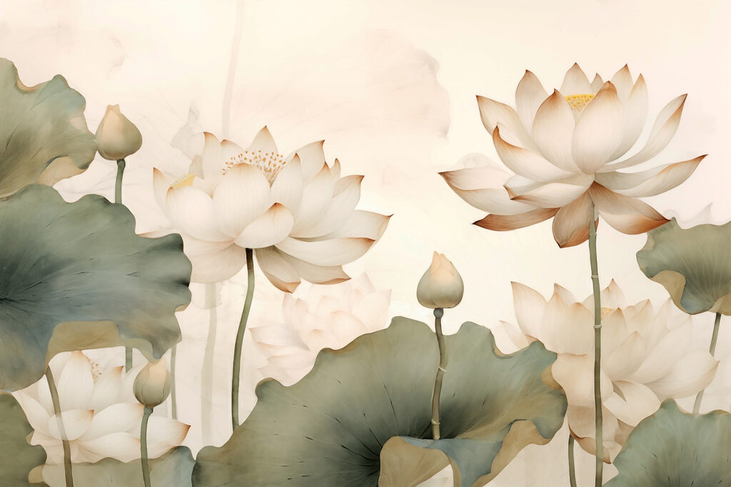 Delicate lilies in soft hues Delicate lilies in soft hues