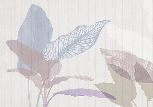 Gentle pastel leaves in soft tones Gentle pastel leaves in soft tones