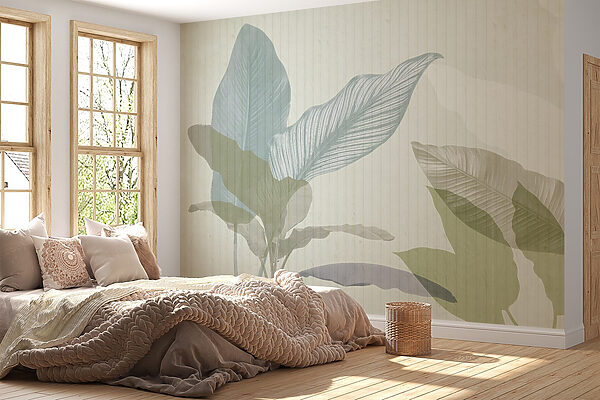 Lush foliage in soft pastel tones Lush foliage in soft pastel tones