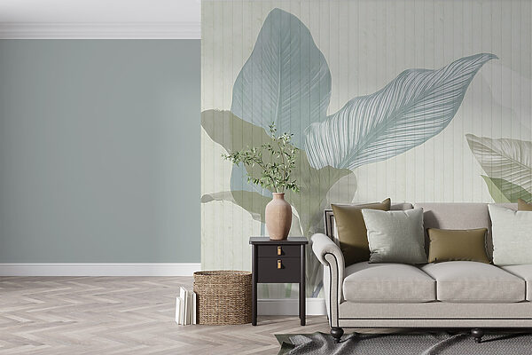 Lush foliage in soft pastel tones Lush foliage in soft pastel tones