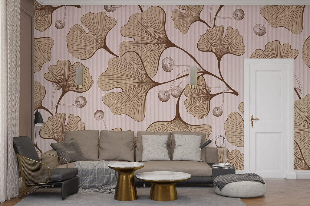 Elegant botanical pattern in soft tones Elegant botanical pattern in soft tones