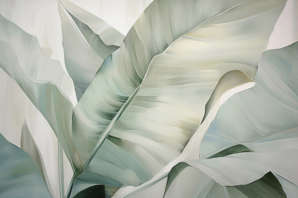 Lush leaves in soft tones Lush leaves in soft tones